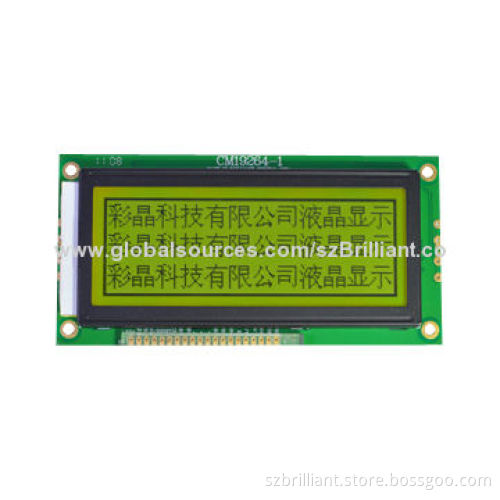 192x64 Dot-matrix LCD Display Module, Supports Parallel Interface, STN Blue White, COB Style